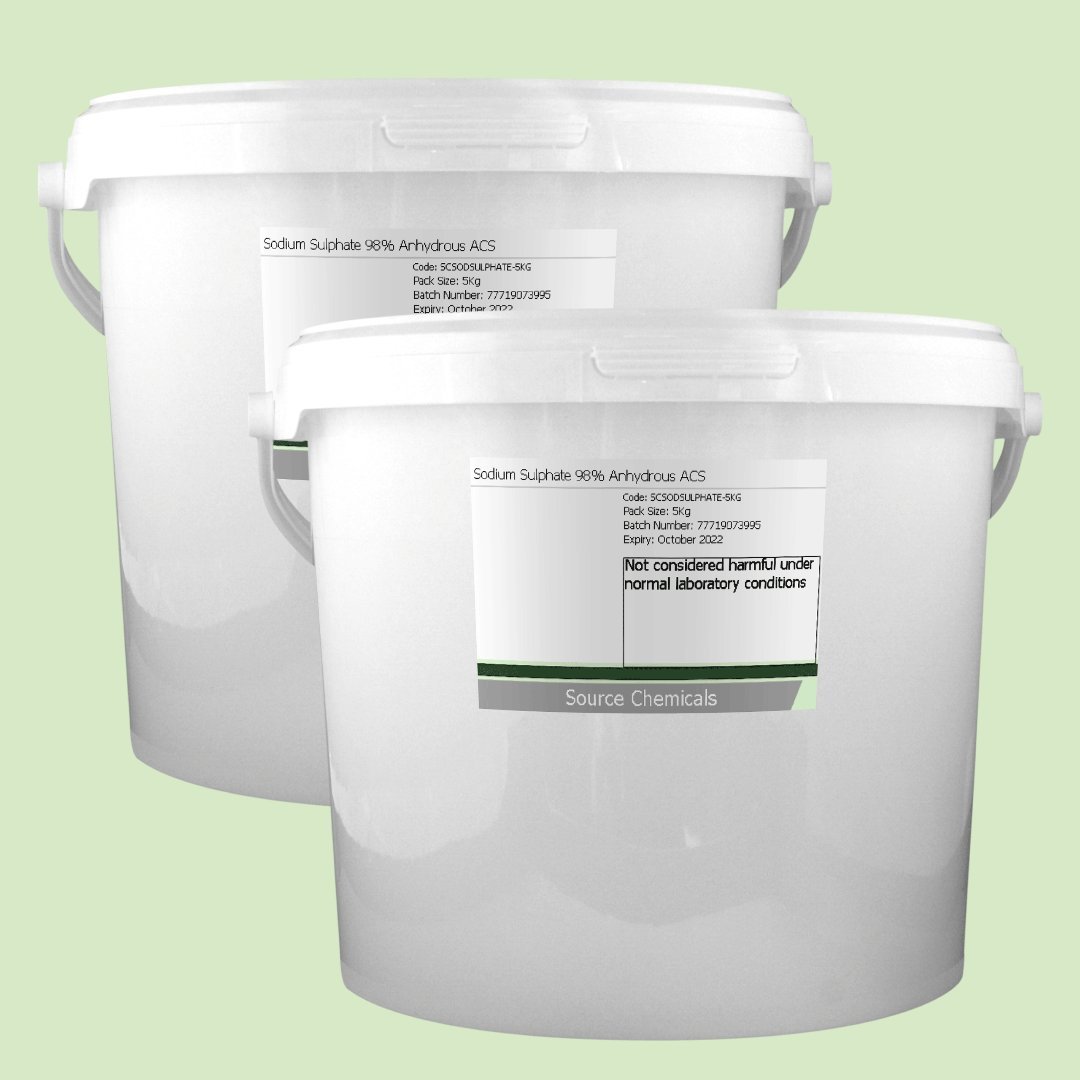 Sodium Sulphate 98% Anhydrous ACS 2 x 5Kg Including Delivery