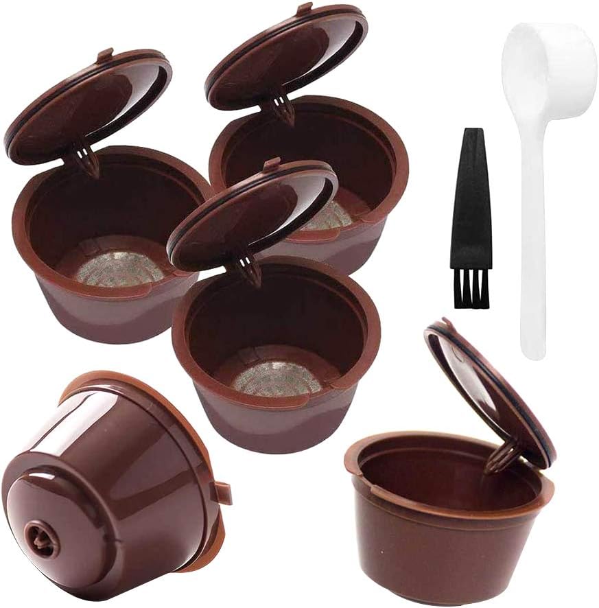 Refillable Capsule Filter Cups Dolce Gusto Capsules Coffee Capsules Dedicated Capsules Reusable Coffee Filters Reusable Dolce Gusto Coffee Capsules Set of 5