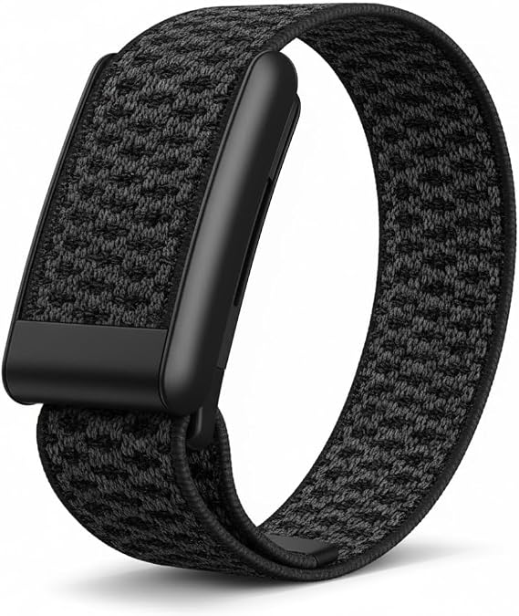 Compatible with Whoop 5.0 Band Replacement – Soft Breathable Woven Cashmere Strap Adjustable Wristband for Whoop 5.0 Fitness Tracker (Black/Khaki)