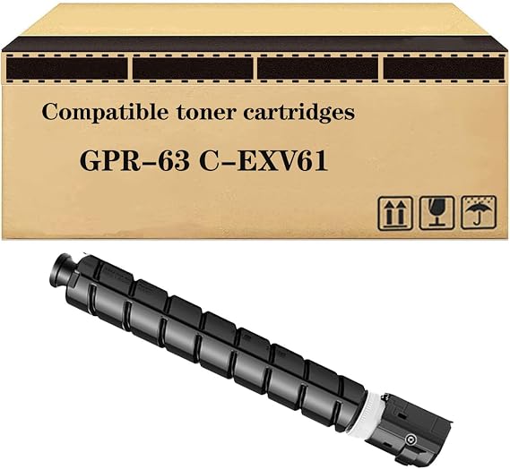 Compatible Toner Cartridge Replacement for Canon GPR-63 C-EXV61 Toner High Yield for Image Runner Advance DX 6860 6870 Printer 1 Black