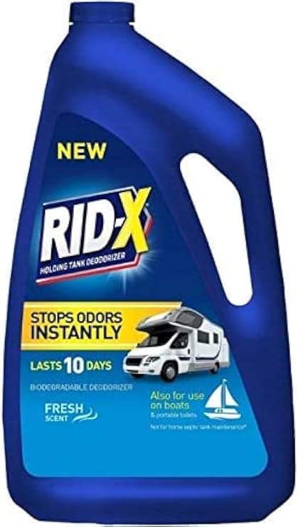 Rid-X Holding Tank Deodorizer Liquid, Septic Tank Treatment, Fresh Scent, 48 Ounce