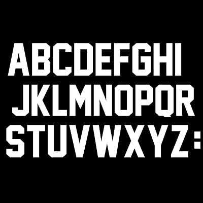 52 Pieces 3 Inch Iron On Letters Heat Transfer Letters Paper for Clothing Sport Jersyes T Shirts Team Name White