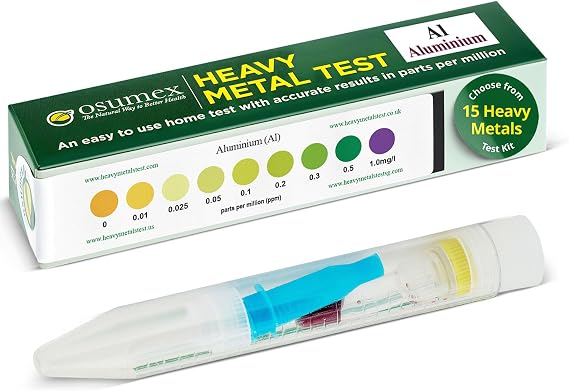 Heavy Metal Test Kit Aluminum Kit 1 Pack - Water Testing Kits for Drinking Water, Home Water Test Kit, Heavy Metals Test Kit for Humans, Metal Testing Kit for Urine, Food, Other Materials
