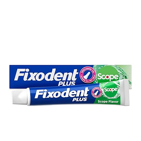 Fixodent Control Denture Adhesive Cream Plus Scope Flavor, 2 Oz (Pack of 4)