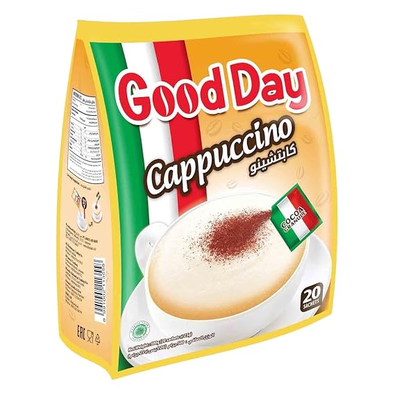 Good Day Cappuccino Italian Style Instant Coffee Mix, 20 Sachets