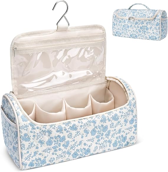 Quilted Hair Tools Travel Bag, Cute Portable Organizer Case with Hanging Hook, Compatible with Dyson Airwrap Styler,Hair Curler Accessories