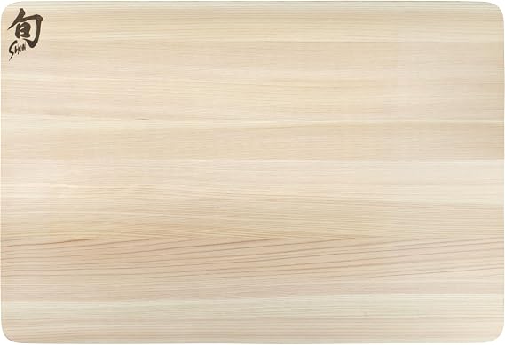 Shun Cutlery Medium Hinoki Cutting Board | 15.75" X 10.75" Wooden Japanese Chopping Board for Kitchen, Medium-Soft Wood, Forest Stewardship Council Certified