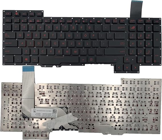 Laptop Replacement US Layout Keyboard for ASUS Rog G751 G751J G751JT G751JL G751JY G751JM G751JL-WH71(WX) G751JT-DH72 G751JT-CH71 G751JT-DB73 red Letter Black