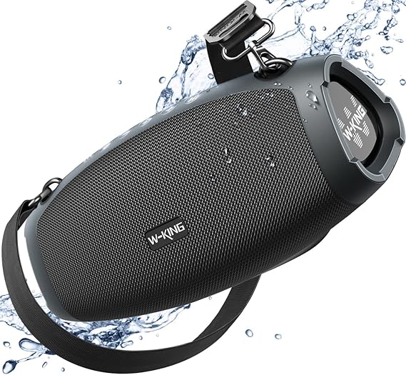 W-KING Bluetooth Hoparlör, 120W Tepe IPX6 Açık Loud Taşınabilir Hoparlörler | Bluetooth Kablosuz Boombox, Su Geçirmez Parti Büyük Hoparlör, 70W Üçlü Pasif Radyatörler-Derin Bas/Subwoofer* 2, 42H, TF, EQ