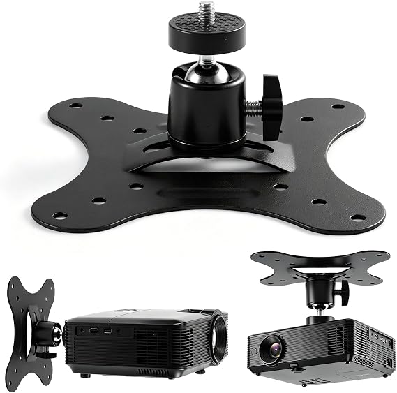 Sabary Projector Ceiling Mount Universal Mini Ceiling Wall Projector, 1/4" Screw, Adjustable Bracket Compatible with Mini Projectors, Camera, 2.36",Max 8.8 Lbs