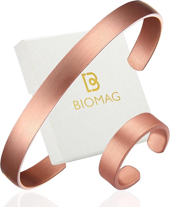 BioMag Pure Copper Bracelet & Ring for Men Women, Handmade Tibetan Style