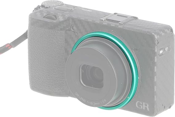 Hersmay Metal Decorate Lens Ring for RICOH GR III GRIII GR3 GR3 HDF Camera, Replaces for Ricoh GN-1 Lens Ring Cap (Green)