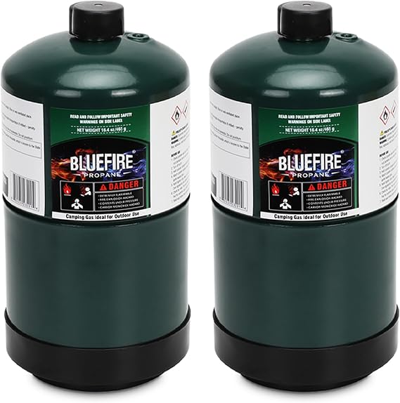 1lb Propane Tank Camping Propane Tank Pack of 2 Portable Canister Propane Gas Tank Small Propane Tanks Camping Stove Torch Lamp Heater Gas Stove Burner Cooking