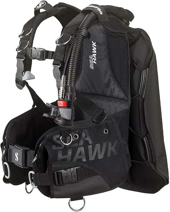 SCUBAPRO Seahawk 2 Diving BCD with 5th Generation Air2 Octopus/Inflator (Medium, Black)
