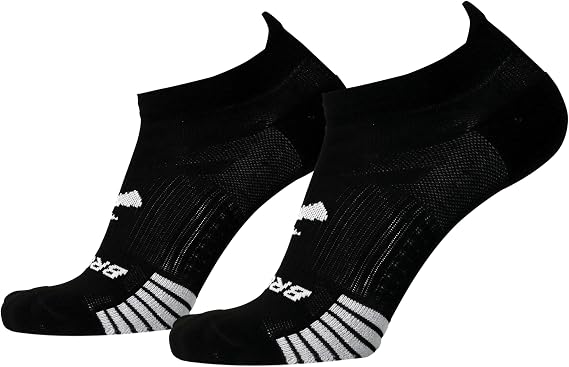 Brooks Ghost Lite No Show Socks, Running Socks with Arch Support, 2-Pack