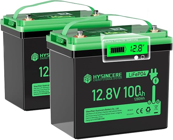 12V 100Ah LiFePO4 Lithium Battery, Deep Cycles Lithium Battery Built in 100A BMS for RV, Trolling Motor, Camping, Marine, Home Energy Storage-2 Packs