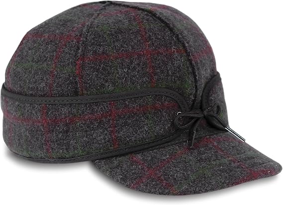 Stormy Kromer The Original Cap, Adirondack Plaid, Size 7 7/8 | Wool Blend Hat, Winter Warm Outdoor Cap for Men, Women, with Cotton Flannel Lining, Earflaps, Classic Cold Weather Gift