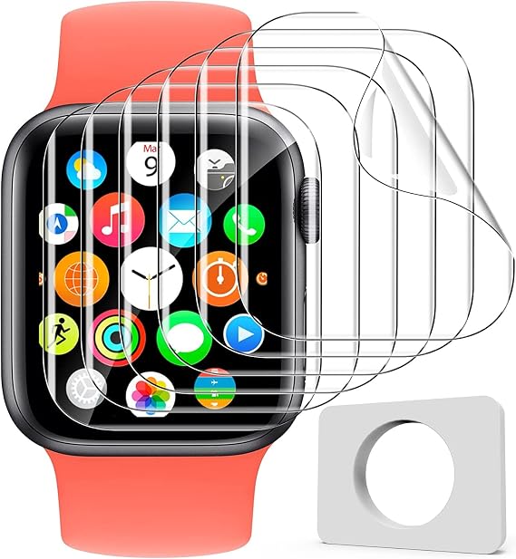 Uyiton for Apple Watch Series 3/2/1 Screen Protector 38mm | Military-Grade Replacement TPU Screen Film iWatch Protector Anti-Scratch High-Touch Screen Protection Clear, 6 Pack