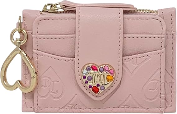 Juicy Couture Women's Glitz Out Wallet Collection (Small Zip Around, Liquorice)
