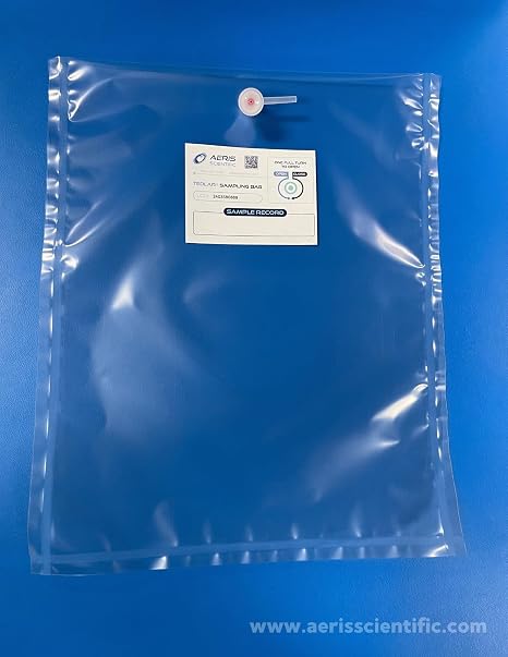 Tedlar 5L - Air Sampling - Gas Sampling - 2 Way Valve w/Septum - (10 Pack)