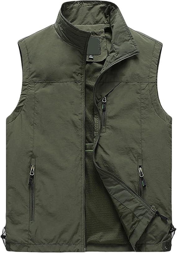 Bestgift Vest men's outdoor casual photography fishing undershirt sleeveless sports coat
