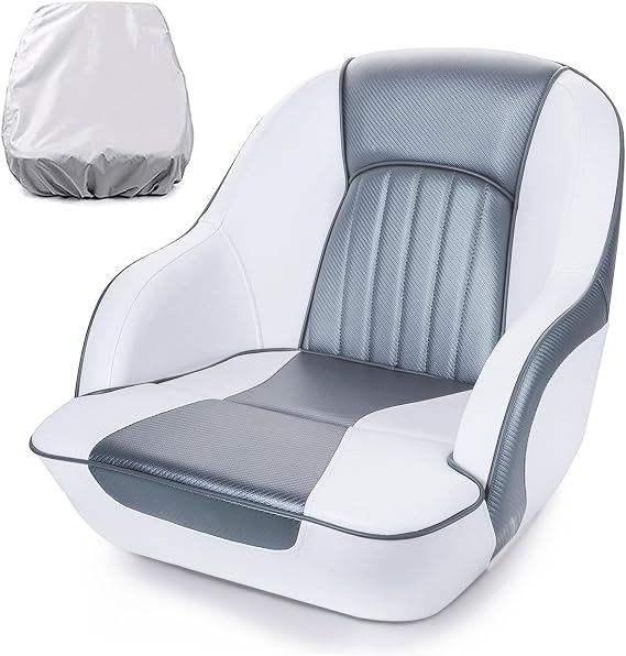 Premium Captains Bucket Boat Seat with Boat Seat Cover