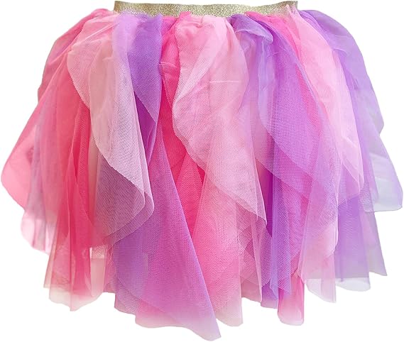 Girls Layered Rainbow Tutu Skirt Colorful Tulle Tutu Skirts Princess Ballet Skirt Dress Up Costume for Kids Birthday Party