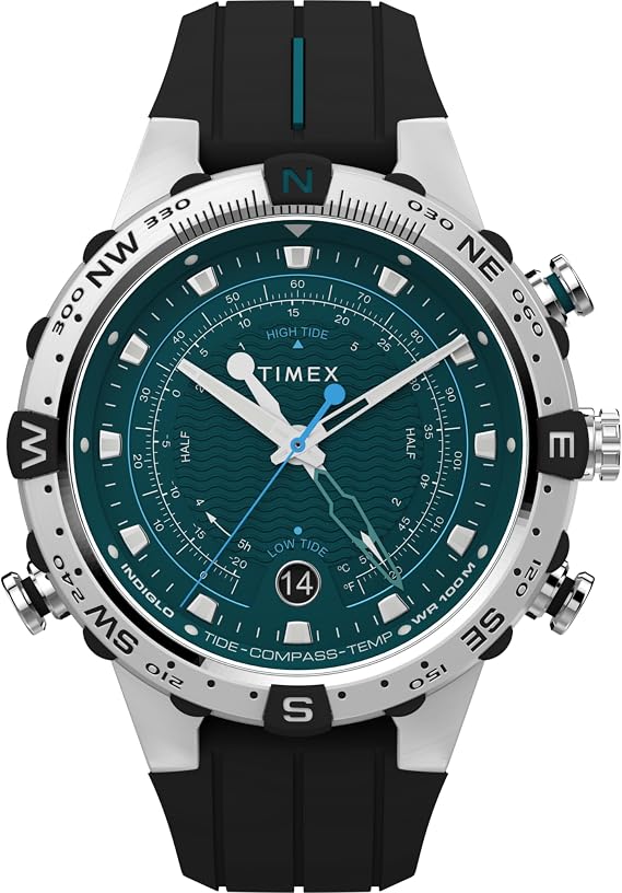 Timex Intelligent Quartz Men's Watch Tide-TEM Compass 45 mm T2N721