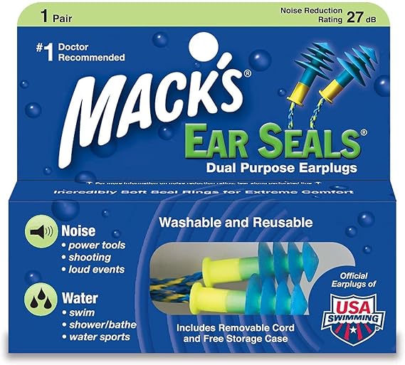 Mack's Ear Seals Dual Purpose Earplugs (Pack of 1 Pair)