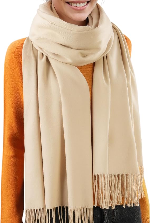 FURTALK Women's Cashmere Feel Shawl Wrap Soft Blanket Scarf for Weddings | Buttery Soft Viscose Blend, Warm But Not Bulky, Premium High-End Look, Perfect For Evening Dresses & Flights