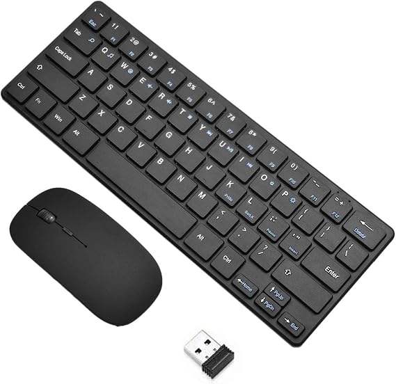 Wireless Keyboard & Mouse Combo - 2.4GHz Silent USB Full-size Keyboard & Mouse Set For PC & Laptops