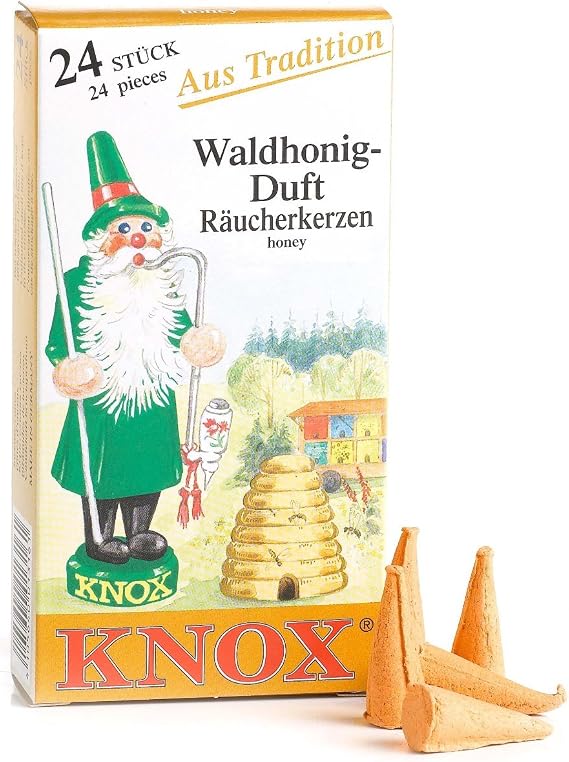 KNOX Forest Honey German Incense Cones Made in Germany for Christmas Smokers