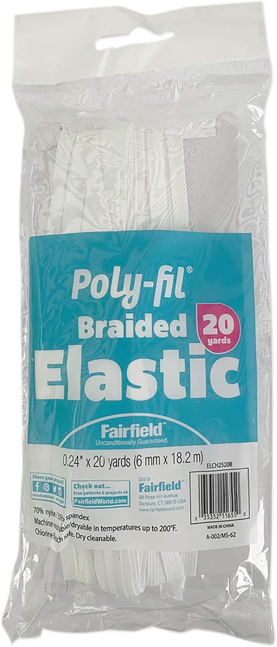 Poly-Fil A-ELC2520B Elastic, White