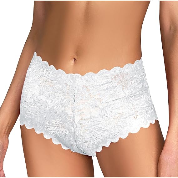 Women's Lace Stretch Hipster Underwear No Show Seamless Panties Hipster Cheeky Bikini Briefs Breathable Sexy Underwear