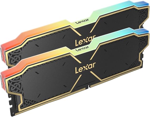 Lexar RGB DDR5 RAM 32GB Kit (2x16GB) 6000 MHz DRAM 288-Pin UDIMM Desktop Memory High Performance Gaming Computer Memory Supports Intel XMP 3.0/AMD Expo On-die ECC 1.35V