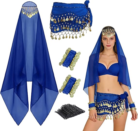 4 Pcs Belly Dancer Outfit Set