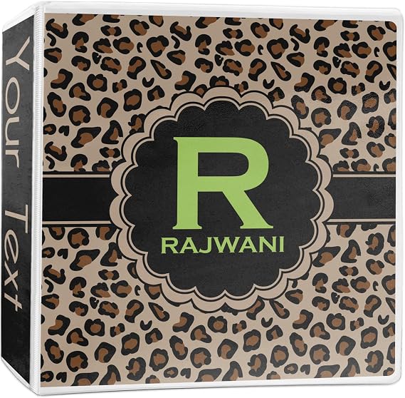 Personalized Granite Leopard 3-Ring Binder - 2 inch