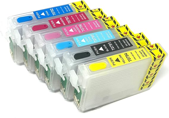 Empty Remanufactured Refill Cartridge Kit Works with Artisan 1430 Stylus Photo 1400 Printers (Refillable Cartridges Only)