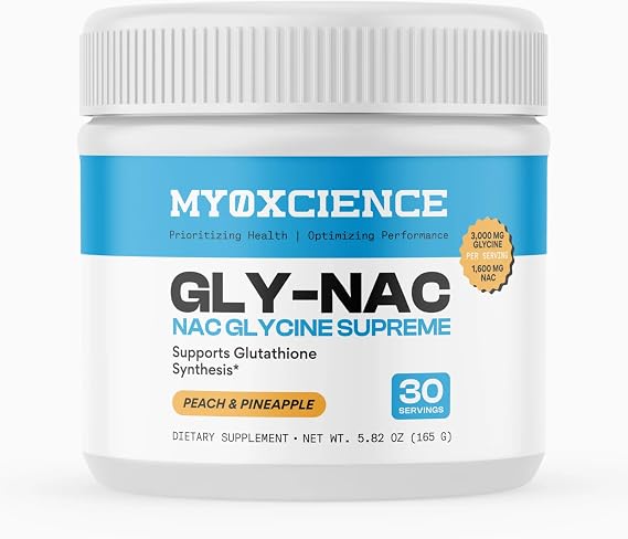 MYOXCIENCE NAC Glycine Supreme | Natural Peach & Pineapple | 30 Servings