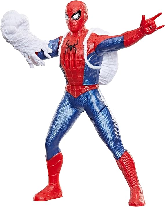 Marvel Studios Spider-Man: Yepyeni Bir Gün Aksiyon Efektli 15,2 cm Ses Efektli Elektronik Figür, Çocuklar için Süper Kahraman Oyuncakları ve Figürleri, 4 Yaş ve Üzeri