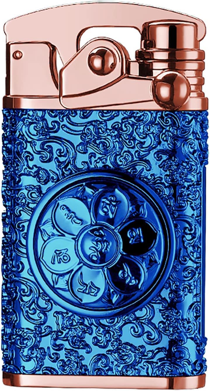 GADATOP Electric Lighter Windproof Lighter Outdoor USB Rechargeable Flameless Lighter Double Arch Plasma Lighter with Gift Box Blue