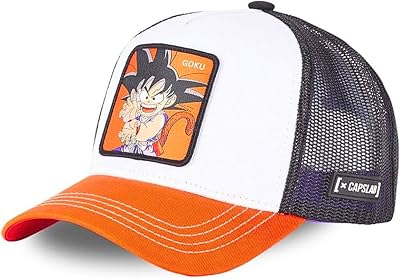 [ X ] Capslab Mens & Womens Dragon Ball Z Cap, Trucker Cap, Awesome Turtle, Durable and No Deformation - White, One Size