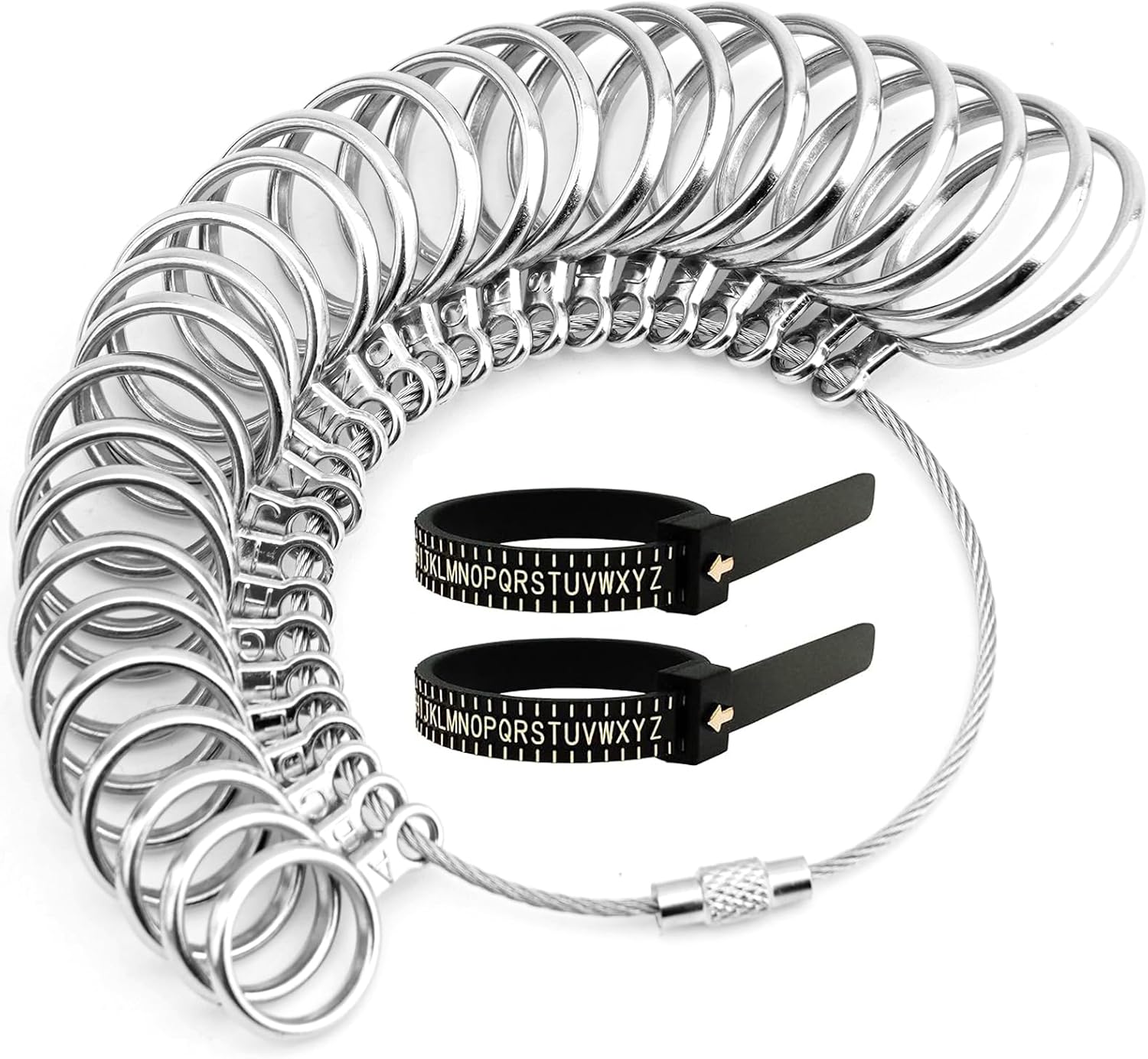 GAXPAK Ring Sizer UK, A-Z Ring Measurement Tool, 2 PCS Finger Size Measurer Jewellery Sizing Tools