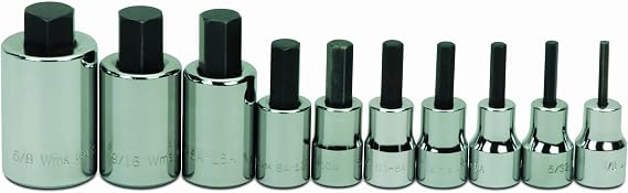 Williams WSBS-10RC 10-Piece Hex Bit Socket Set
