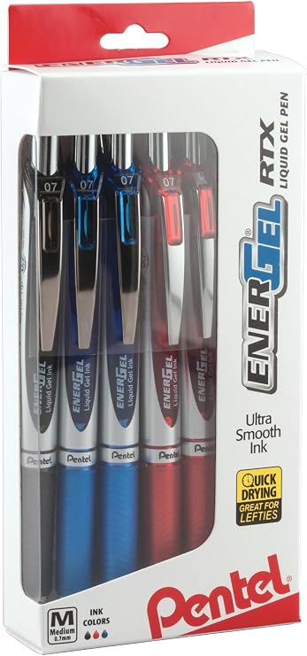 Pentel EnerGel RTX RT Liquid Gel Pen (Pack of 1, 12 Count Total)