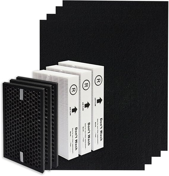 PUREBURG Replacement True HEPA Filter Compatible with Honeywell InSight HPA5300B HPA5350 & PowerPlus HPA3300 Air Purifiers, HRF-R3(Filter R), HRFSC1(Filter S), HRF-A300(Filter A) HRF-ARVP300