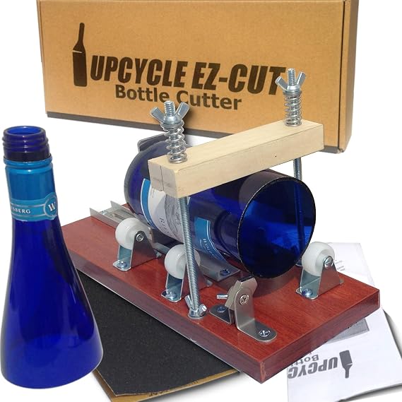 Glass Bottle Cutter SelfScoring System: New Precision Bottle Cutting Machine for Perfect Cuts, Spring-Force Technology