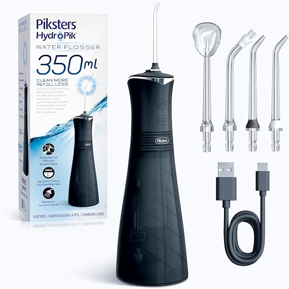 Piksters HydroPik 350ml Water Flosser Braces Care & 45 Days Battery