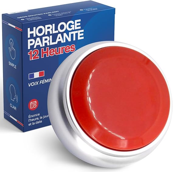 French Talking Clock for Elderly & Blind - Horloge Parlante Voix Francaise