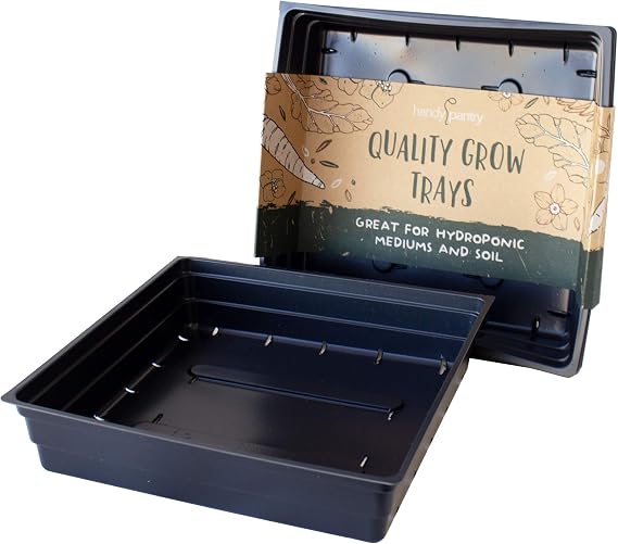 Handy Pantry 10" x 10" Garden Growing Trays with Drain Holes - 5-Pack